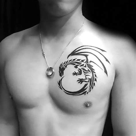 32 Awesome Chest Tattoos For Men Chest Tattoo Men Dragon Tattoos For