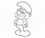 Smurf Papa Coloring Pages Printable Cartoons Description Popular sketch template