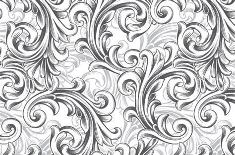 seamless patterns vector pack  floral chaos engraved