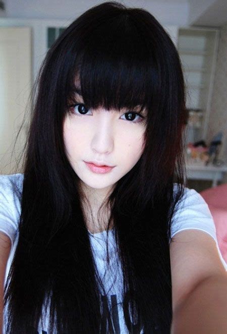 gorgeous style with bangs for asian beauty description from pinterest