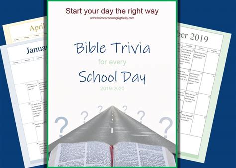 bible trivia  printable school calendar  bible trivia