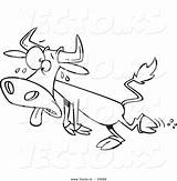 Cartoon Cow Sweating Coloring Vector Outlined Hot Leishman Ron Royalty sketch template