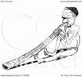Didgeridoo Aboriginal Aussie sketch template