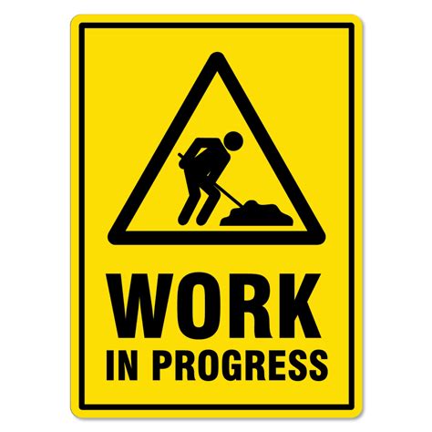 work  progress sign  signmaker