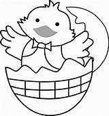 Easter Coloring Pages Chick Printable Peeps Baby Chicken Egg Chicks Drawings Clipart Simple Colouring Templates Kindergarten Print Food Kids Bunny sketch template