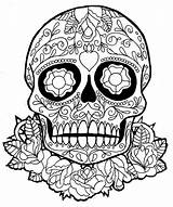 Pages Muertos Dia Skull Coloring Los El Getcolorings sketch template