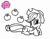 Applejack Coloring Pony Little Pages Colorear Para Apples Her Getdrawings Color Getcolorings Coloringcrew sketch template