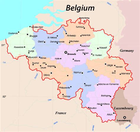 maps  belgium detailed map  belgium  english tourist map