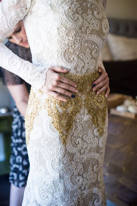ornate lace wedding dress