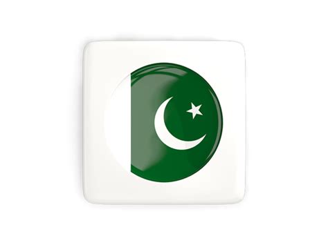 Square Icon With Round Flag Illustration Of Flag Of Pakistan
