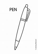 Pen Coloring Kids Pens Pages Printable School Sheets Cartoon Classes Pencil Choose Board Designlooter sketch template