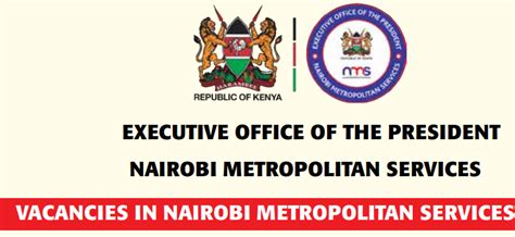 vacancies open  nairobi metropolitan services youth village kenya