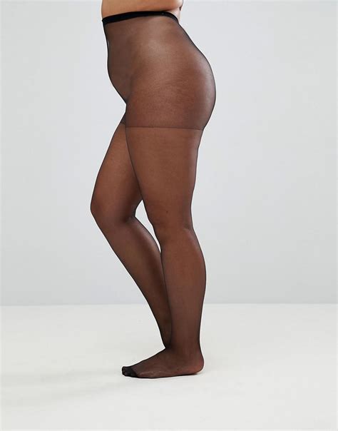 lyst asos asos design curve  improved fit  denier tights  black