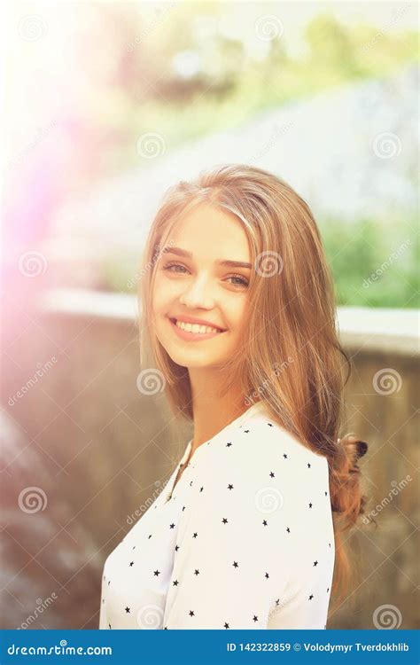 blonde cute girl on sunny day stock image image of smile sexi 142322859