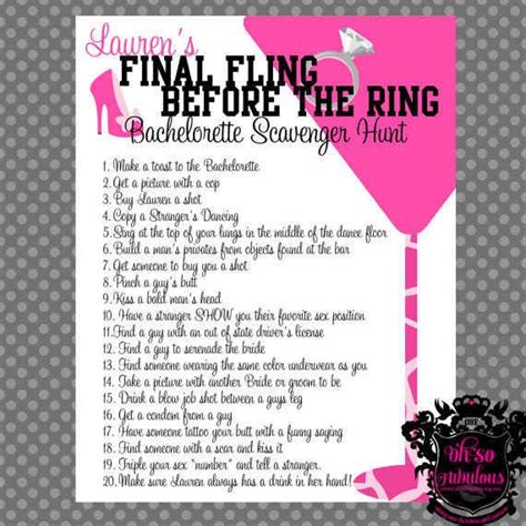 21 easy ways to make a bachelorette party memorable bachelorette scavenger hunt the bride and