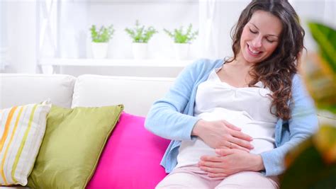 Happy Pregnant Woman Resting On Stock Footage Video 100 Royalty Free