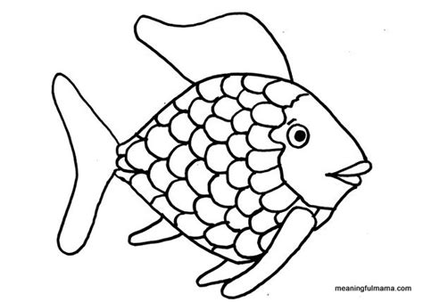 printable coloring pages rainbow fish