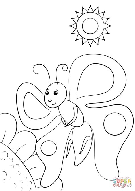 cartoon butterfly coloring page  butterfly category select
