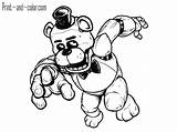 Coloring Pages Characters Naf Fnaf Template sketch template