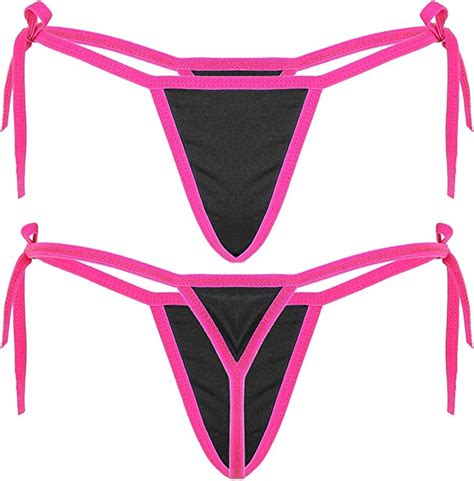 agoky women s low rise micro tie side t back g string thong underwear