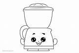 Coloring Pages Drip Printable Shopkins Coffee Kids Adults sketch template