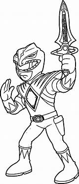 Ranger Power Coloring Pages Green Rangers Mighty Morphin Blue Red Coloriage Book Printable Dino Tommy Print Colouring Color Sheets Ninja sketch template