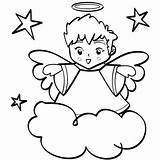 Colorare Presepe Angels Nuvola Halo Bambini Blogmamma Colorluna Drawings Wiht sketch template