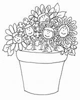 Flower Pot Dearies Kids Color Dearie Dolls Stamps Coloring Digi Pages Visit Pm Posted Colouring sketch template