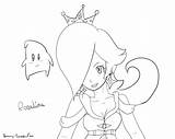Rosalina Coloring Pages Mario Sheet Sonamy Print Library Clipart Line Deviantart Popular Anime sketch template