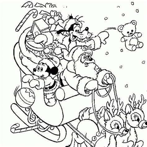 simple disney christmas coloring pages  print