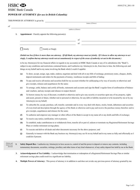 Download British Columbia Power Of Attorney Form For Free Page 3