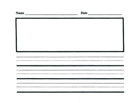 writing templates  lines  st grade   kindergarten