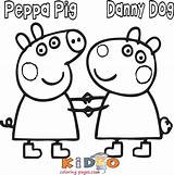Danny Coloring Dog Sheet Peppa Pig Pages Kids Printable sketch template