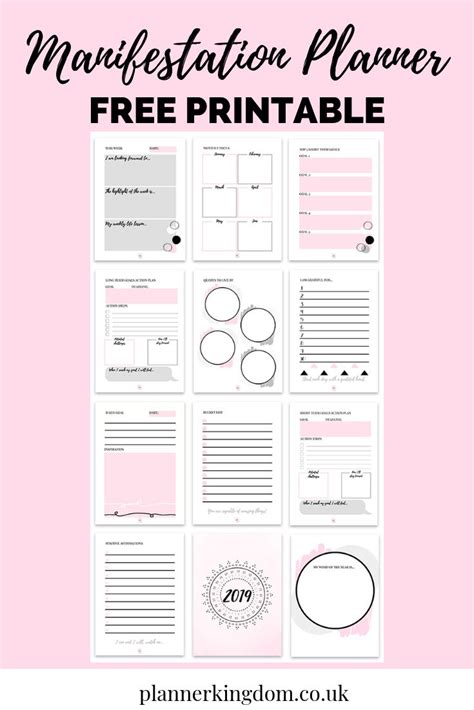 printable manifestation journal template printable word searches