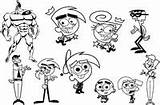 Fairly Coloring Oddparents Pages Parents Odd Wanda Poof Timmy Turner sketch template