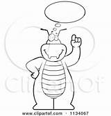 Bug Outlined Talking Clipart Cartoon Cory Thoman Coloring Vector Collc0121 Protected Royalty sketch template