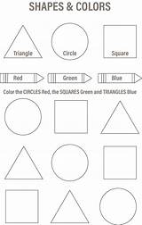 Worksheets Printable Shapes Kindergarten Preschool Colors Color Matching Printablee Via sketch template