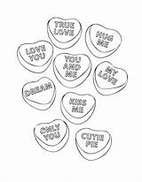 Coloring Hearts Pages Candy Valentine Valentines Heart Printable Conversation Color Colouring Printables Sheets Kids Mine Make Book Sweethearts Print Makeandtakes sketch template