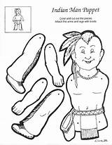 Indian Native Puppet Puppets American Man Coloring Paper Pages Indians Crafts Printable Et Americans Cupboard Colouring Maternelle Cut Articulados Dedoches sketch template