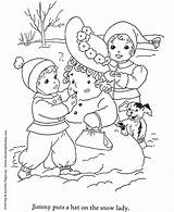 Coloring Winter Pages Kids Christmas Sheets Season Snowman Printable Print Colouring Drawing Seasons Preschool Build Color 57db Snow Book Activity sketch template