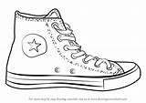 Converse Draw Shoe Drawing Step Objects Drawingtutorials101 Everyday Tutorial Kids Tutorials sketch template