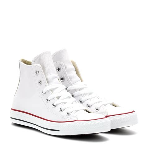 converse chuck taylor  star leather hightop sneakers  white lyst