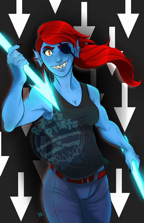 Undyne Undertale Spear Of Justice 11x17 Print Etsy