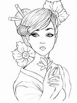 Coloring Pages Girl Beautiful Girls Printable Print Womens Coloriage sketch template