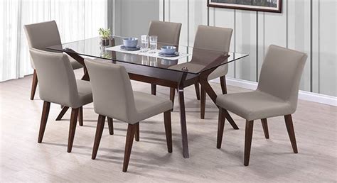 wesley persicaleatherette  seater glass top dining table set