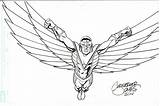 Falcon Avengers Heroe Dxf Auswählen sketch template