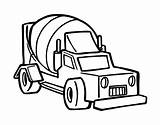 Truck Cement Mixer Coloring Drawing Coloringcrew Trucks Getdrawings sketch template