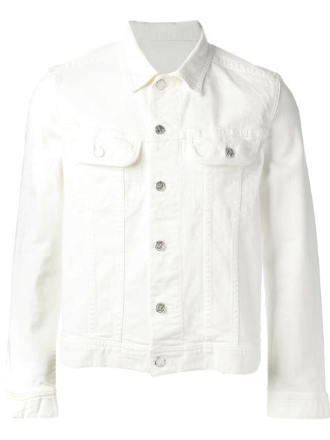 lyst a p c denim jacket in white for men