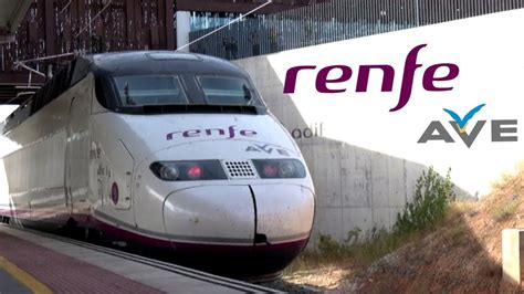 long train ave renfe  high speed railway  spain youtube