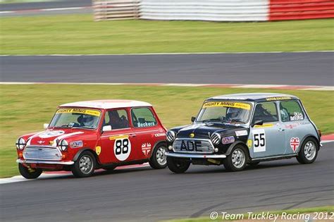 mighty minis silverstone  race track vintage racing mini